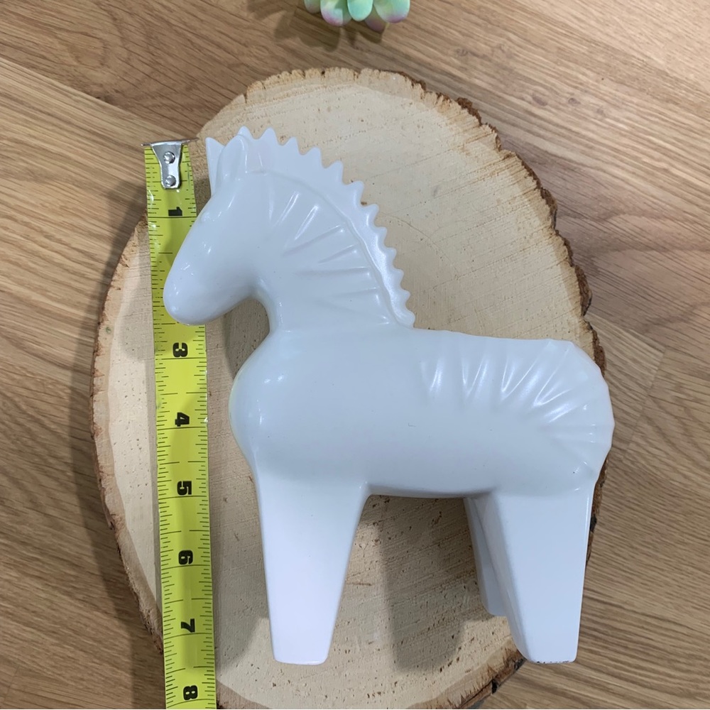 Jonathan Adler X Partylite Ceramic Dala Horse Zebra Votive Tealight Holder - Picture 7 of 7